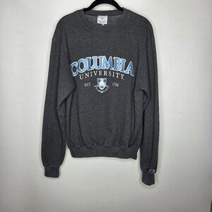 Columbia University Champion Authentic Crewneck College Men's Small Gray